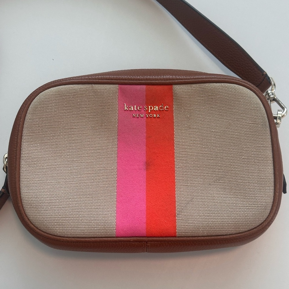 Kate Spade Astrid Striped Canvas Medium Crossbody - Picture 3 of 14